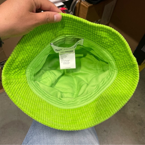 Ann Adelman Neon Green Corduroy Bucket Hat main image 5